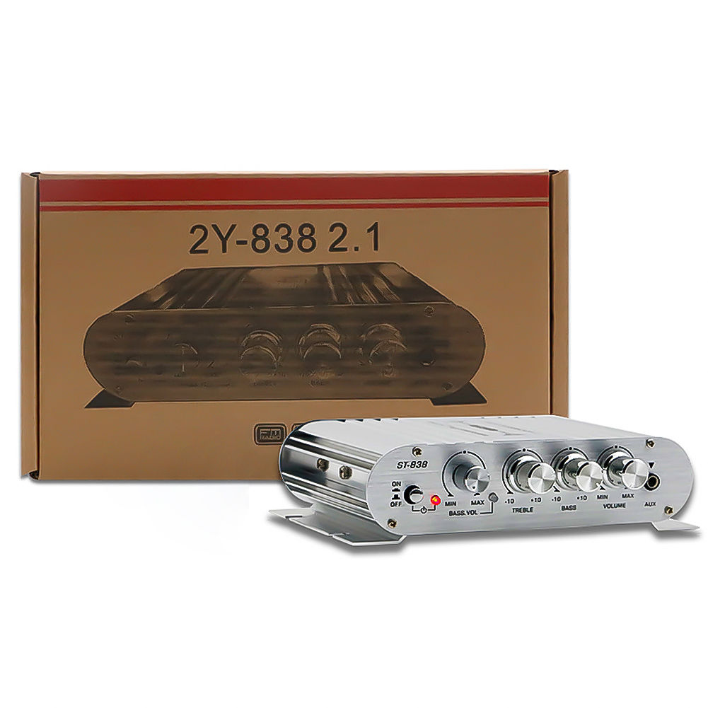 ST-838 Home Theater Amplifiers HiFi 2.1 Channel Power Amplifier Stereo Bass Soun