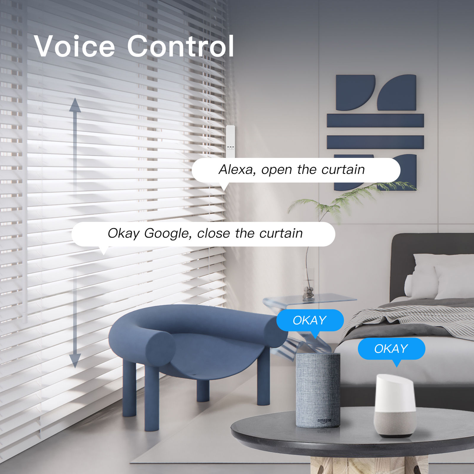 MOES Tuya WiFi Smart Motor Electric Chain Roller Blinds Shade Shutter Drive RF R