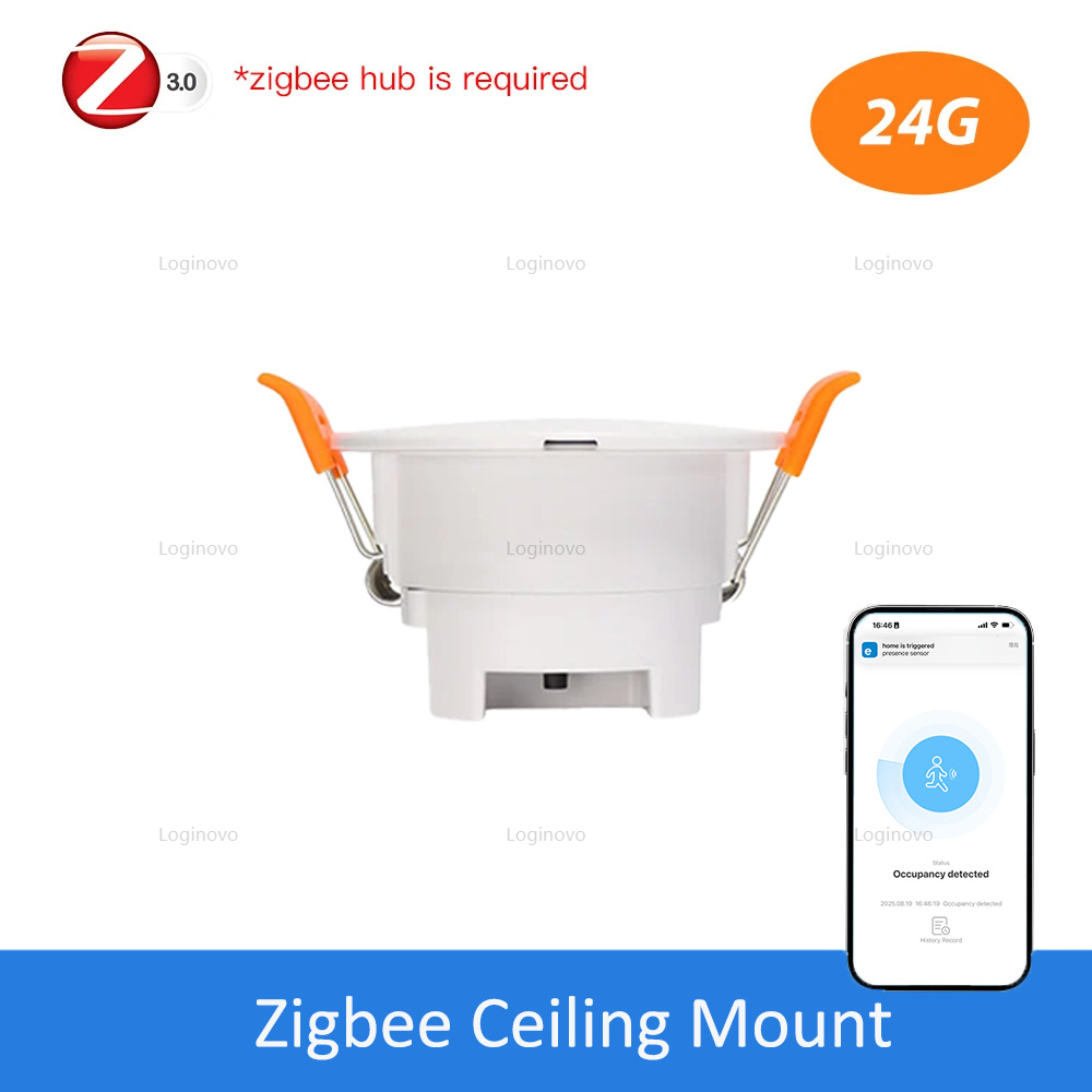 Zigbee Human Presence Sensor 24G Radar Detector Smart Motion Sensor For Zigbee 2