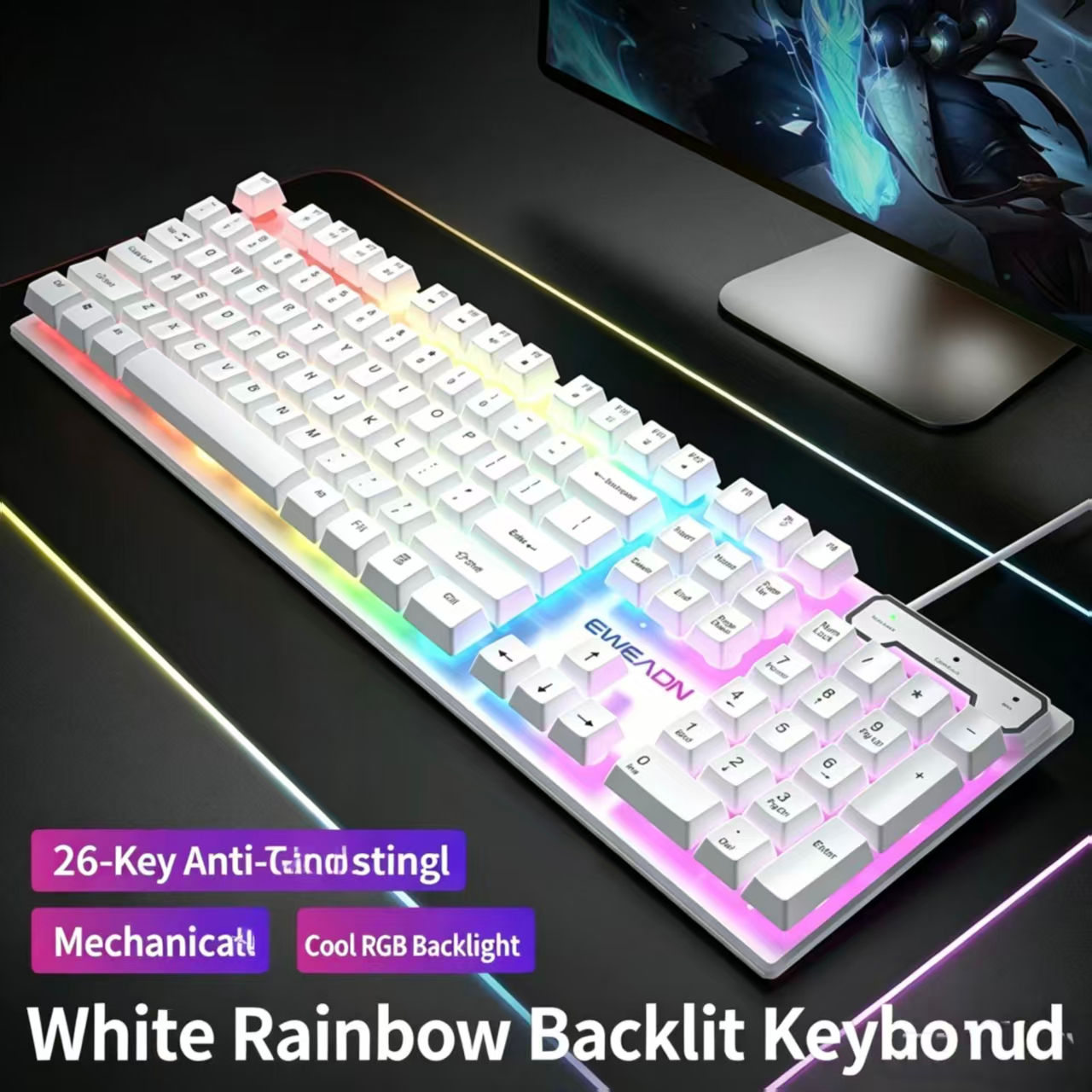 Pro-Pioneer GX330 Wired Mechanical-Feel Gaming Keyboard And Mouse Set - Desktop
