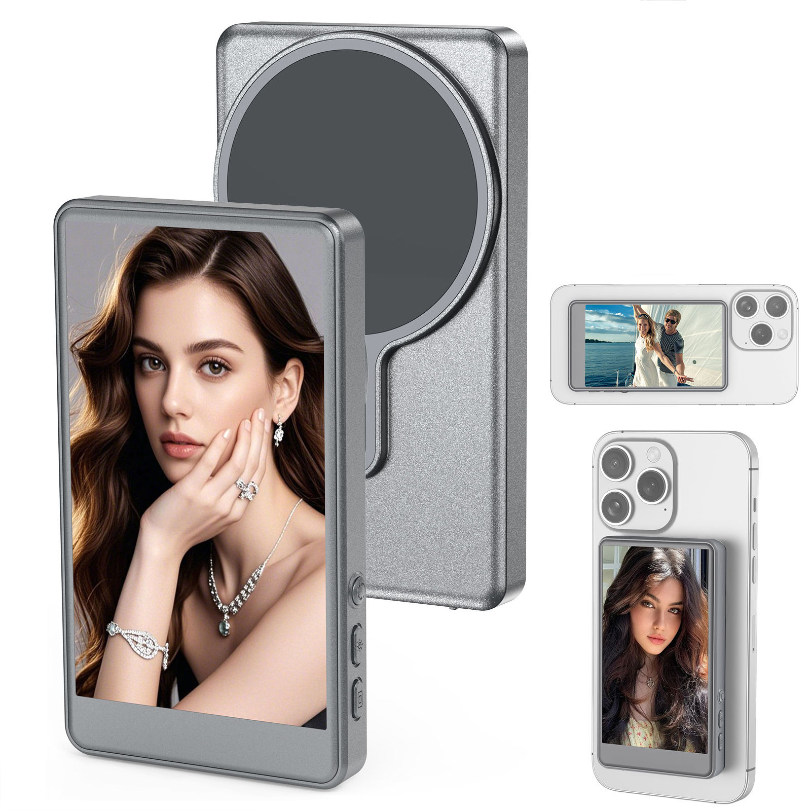 Vlog Selfie Monitor Screen for Phone (Not Support iPhone 17) or Selfie Vlog , Ma