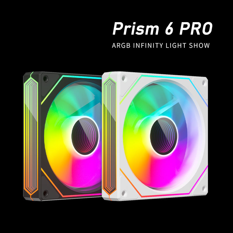 Zezzio Prism 6 PRO 120mm PC Case Fan ARGB 12V 4PIN PWM Air Cooler CPU Cooling Fa