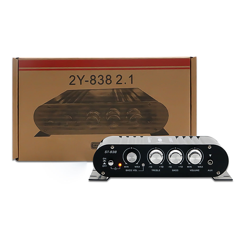ST-838 Home Theater Amplifiers HiFi 2.1 Channel Power Amplifier Stereo Bass Soun