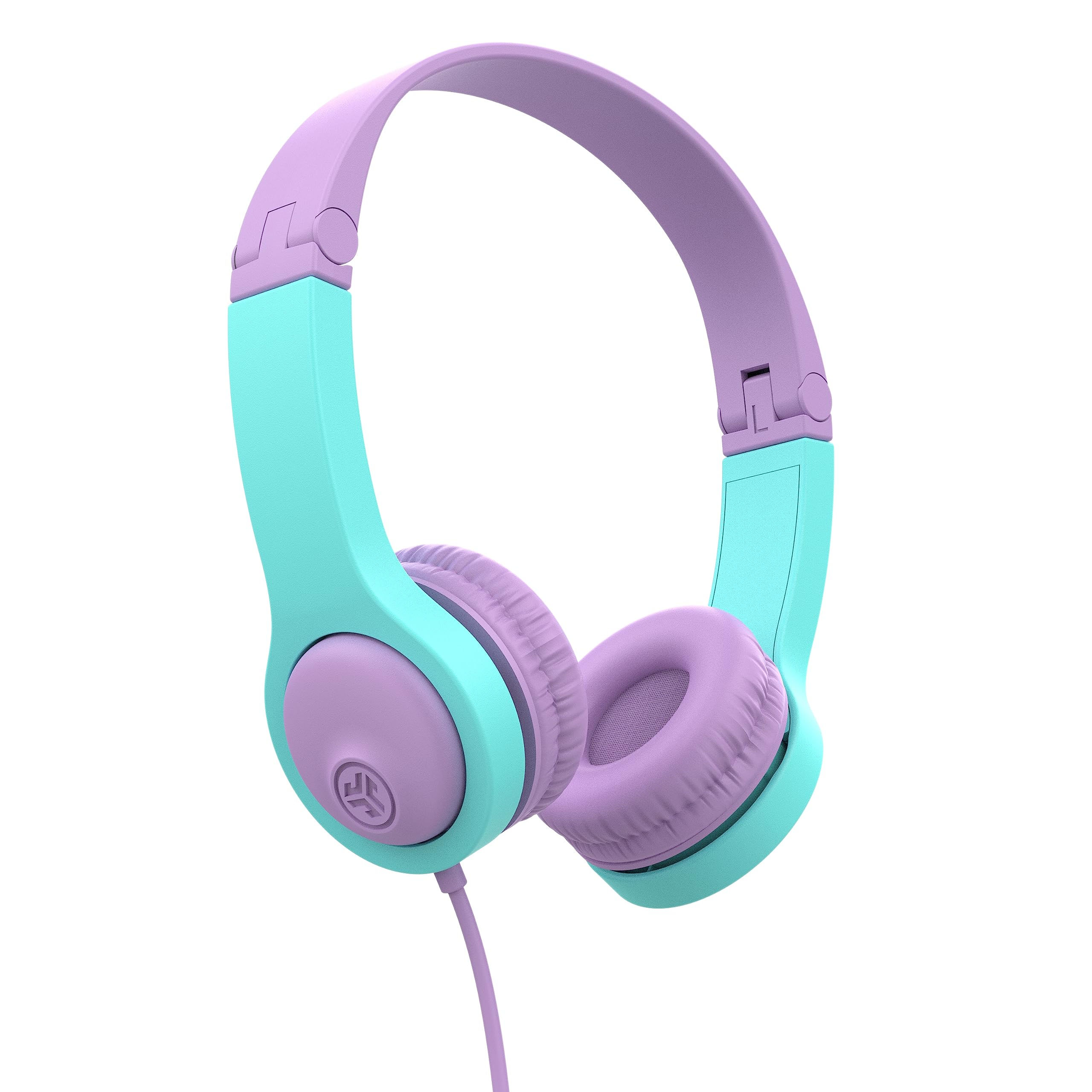 JLab JBuddies Folding Kids Wired Headphones Gen 2 Pink/Teal Toddler Headphones N