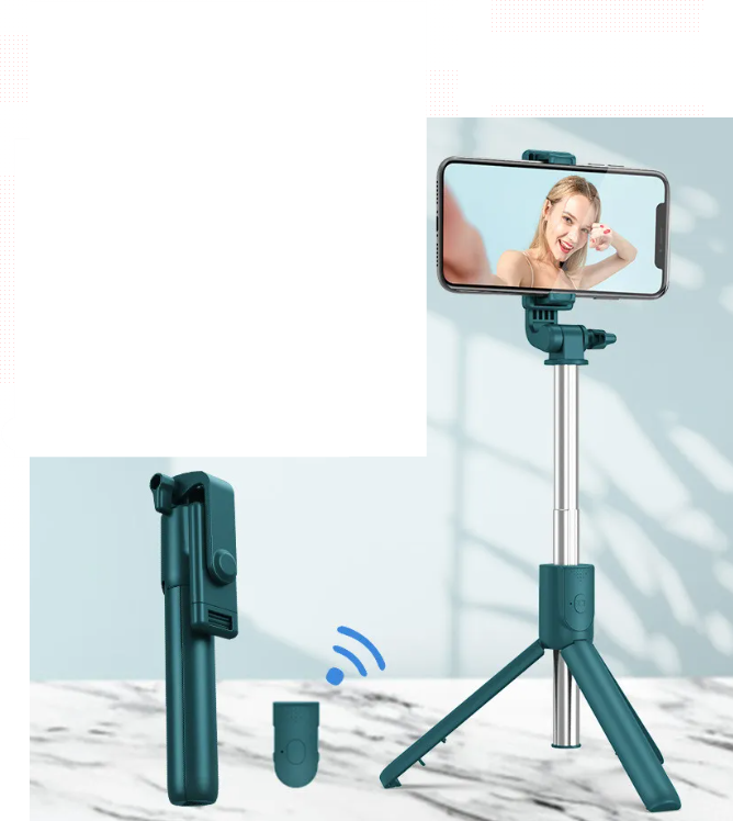 Snap & Share Tripod Stick ( Compatible with Apple, Bluetooth Remote )