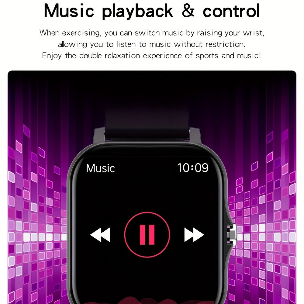 Touch Screen Smart Watch HD Display Bluetooth Call Message Alert Music Sports Sm