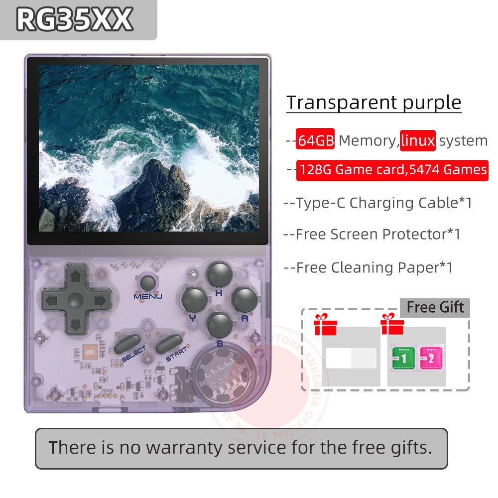 Anbernic 64 Bit RG 35XXPRO RG35XX PLUS Retro Handheld Game Player Built-in 64G T