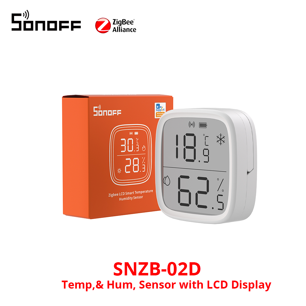 SONOFF SNZB-02D Zigbee LCD Smart Temperature Humidity Sensor Wireless Hygrometer