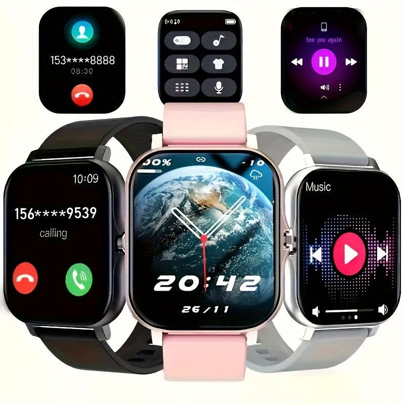 Touch Screen Smart Watch HD Display Bluetooth Call Message Alert Music Sports Sm