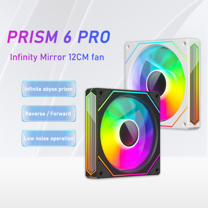 Zezzio Prism 6 PRO 120mm PC Case Fan ARGB 12V 4PIN PWM Air Cooler CPU Cooling Fa