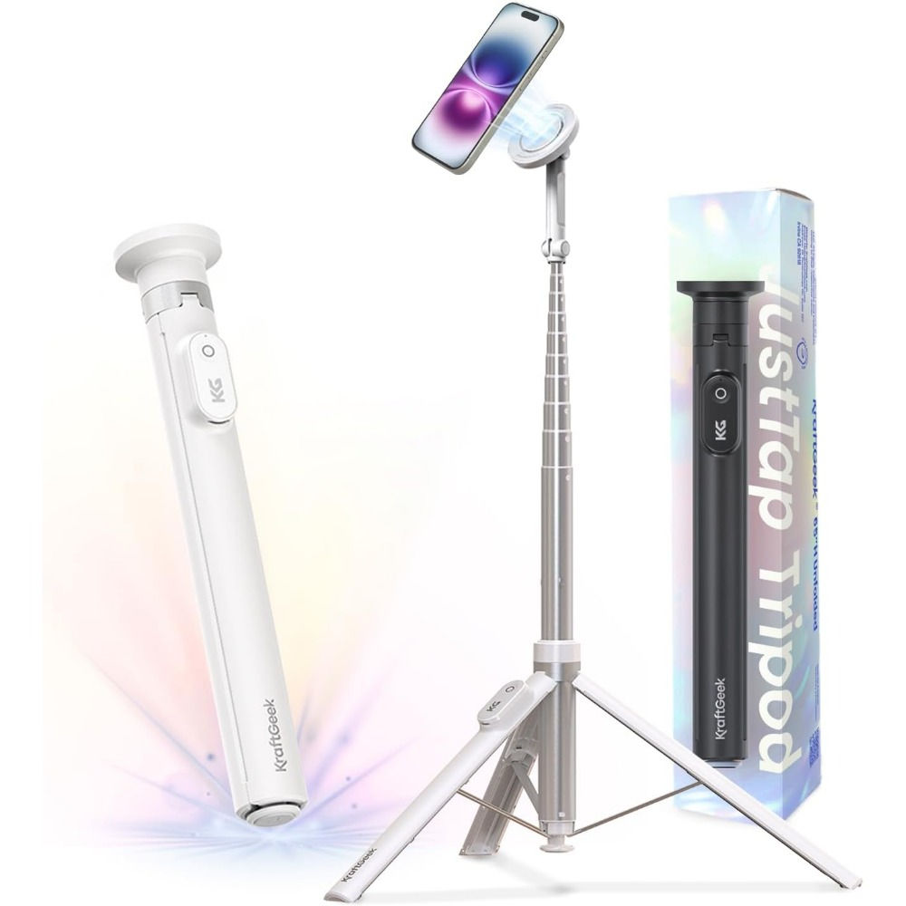 66" Magnetic Phone Tripod with Remote for Automatic Selfies and Video Recording