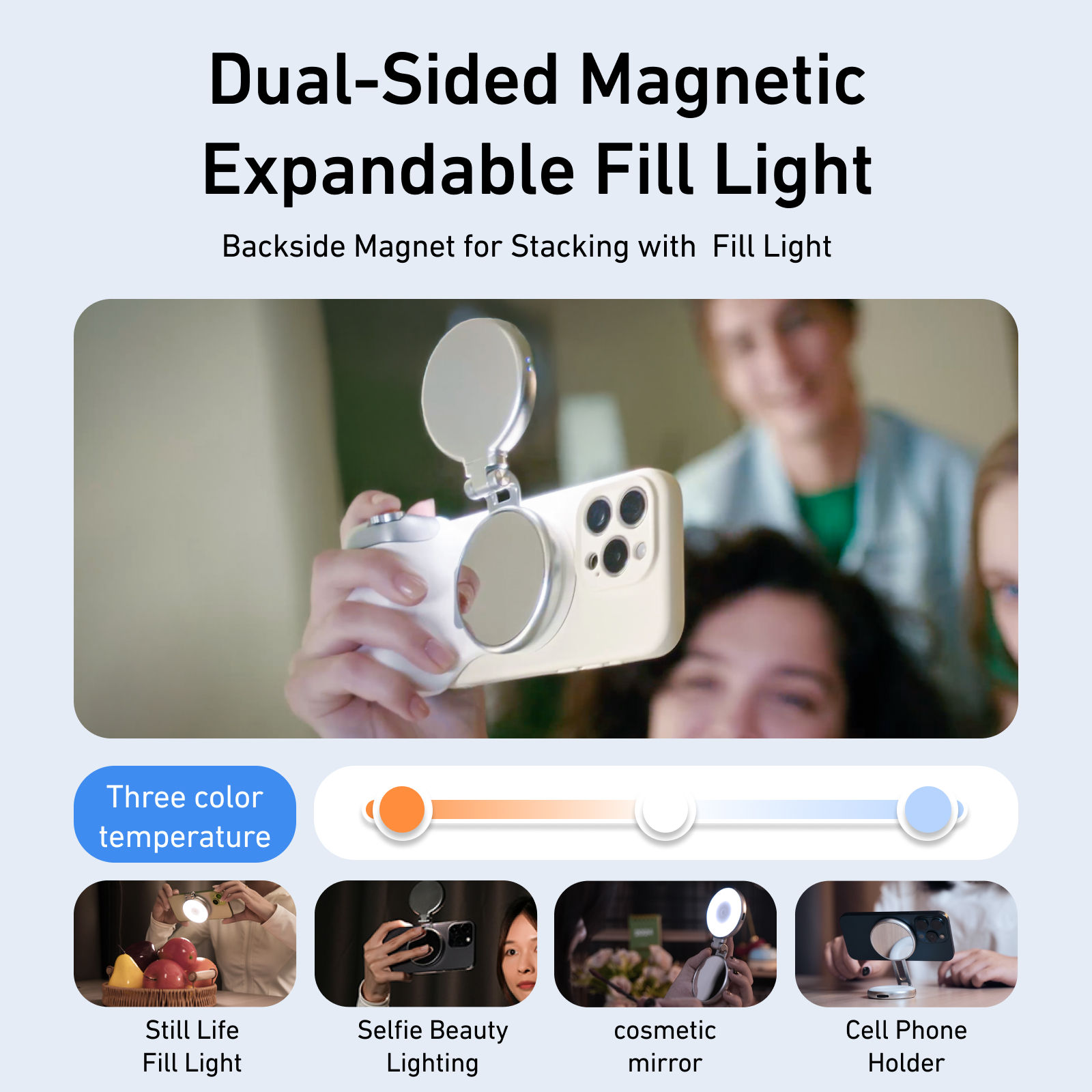 TELESIN Magnetic Phone Camera Shoot Hand Grip Universal Smart Phone Holder Shoot