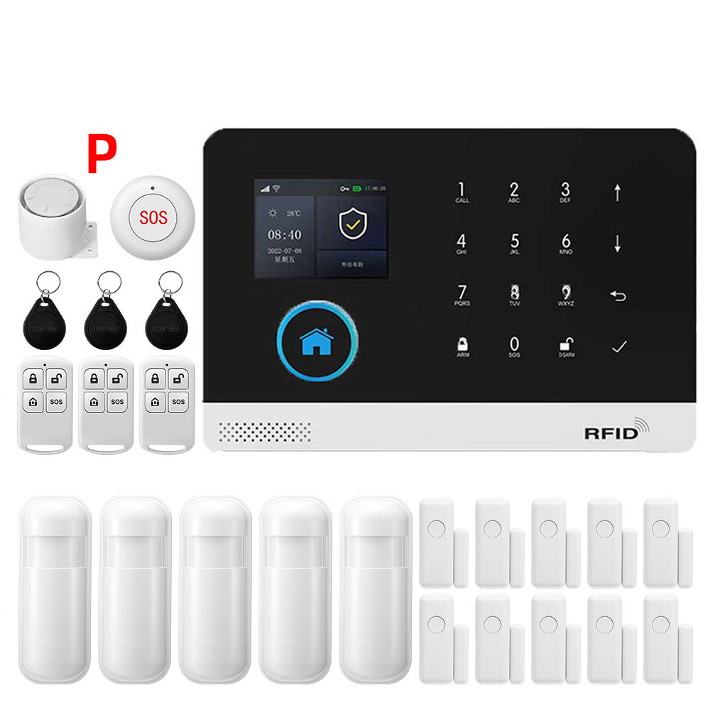 Smart Home Alarm System Works with Tuya 2.4G WiFi Wireless Security with Door Se