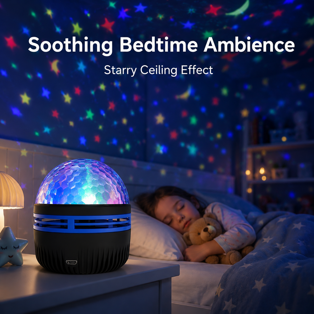 Mini Star Projector Night Light, USB Powered Galaxy Aurora Water Wave Ceiling La