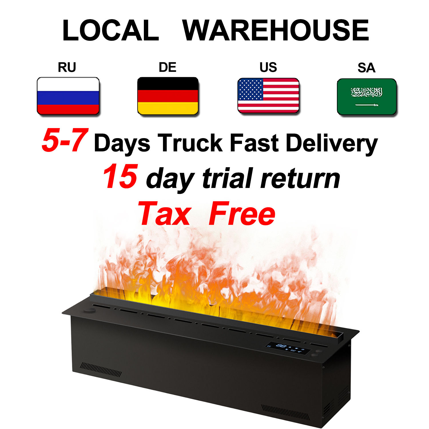 Atomizing Fireplace Simulated Flame TV Decorative Humidifier App Remote Control