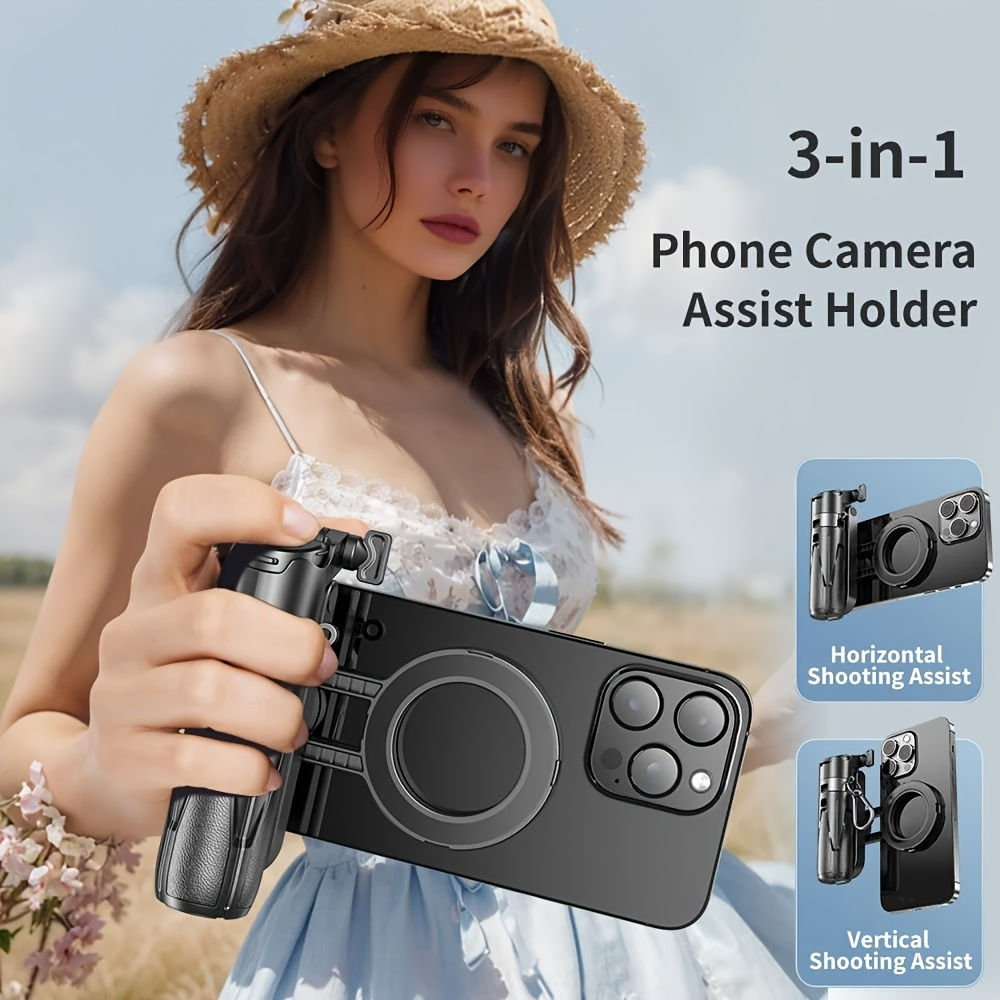 P15mini-C Magnetic Selfie Stick with Remote Extendable Cell Phone Tripod Stand C
