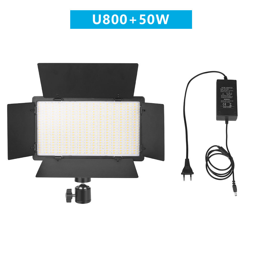 Nagnahz U800+ LED Video Light Photo Studio Lamp Bi-Color 2500K-8500k Dimmable wi