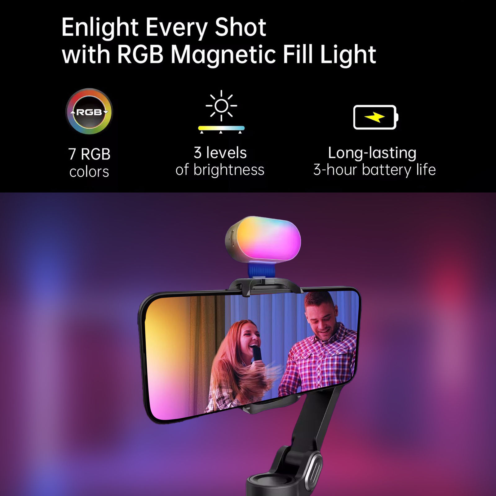 AOCHUAN Smart XE Kit Gimbal Stabilizer for Smartphone iPhone Video Recording Mag