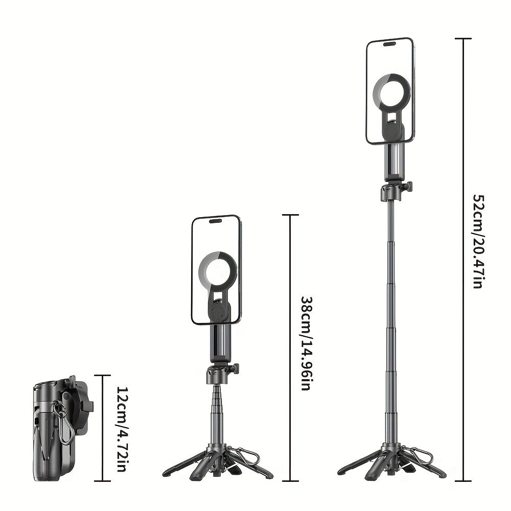 P15mini-C Magnetic Selfie Stick with Remote Extendable Cell Phone Tripod Stand C