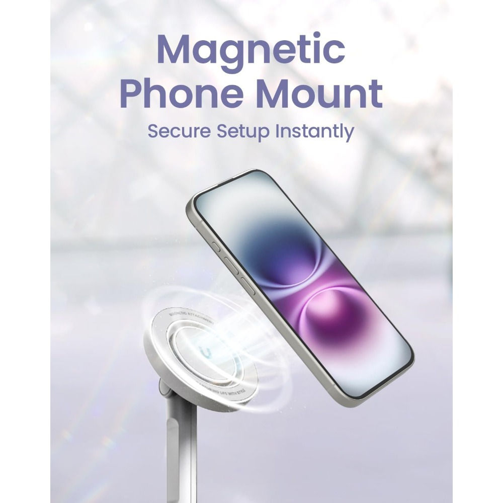 66" Magnetic Phone Tripod with Remote for Automatic Selfies and Video Recording