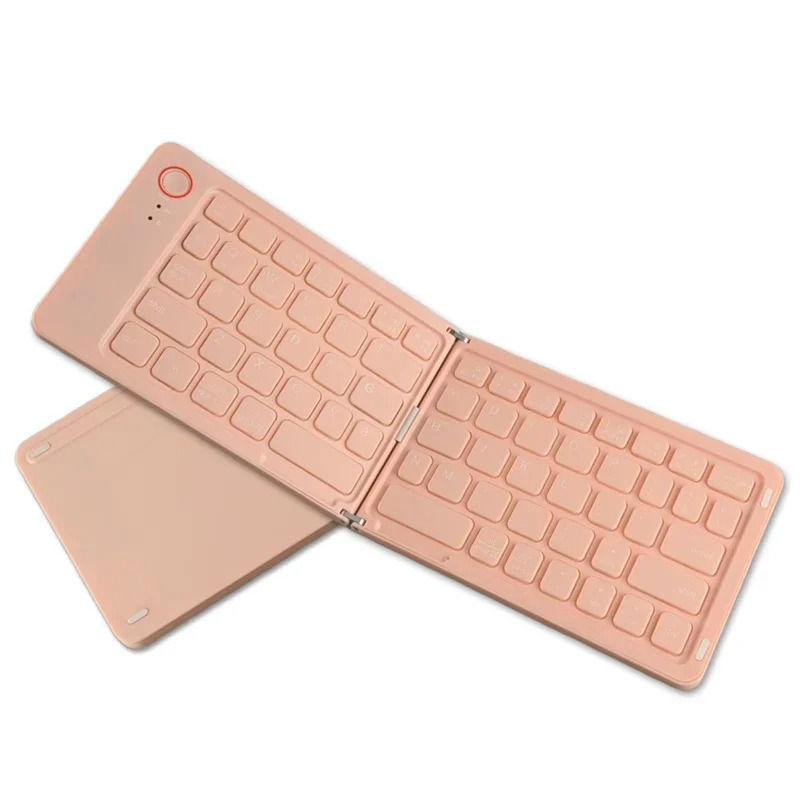 Wireless Keyboard Mini Foldable Slim Portable Bluetooth Keyboard Rechargeable Fo