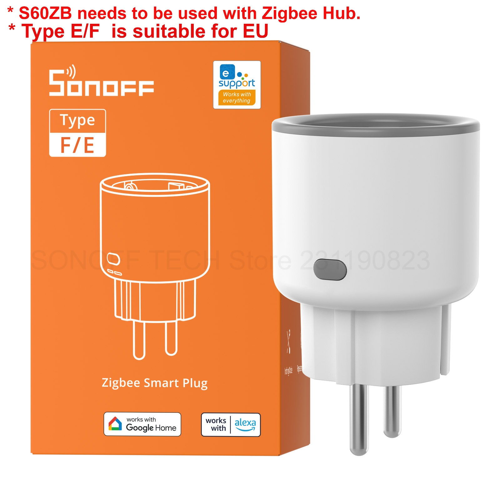 SONOFF S60ZB EU/UK iPlug Zigbee Smart Plug ZIgbee Router Device Overload Protect