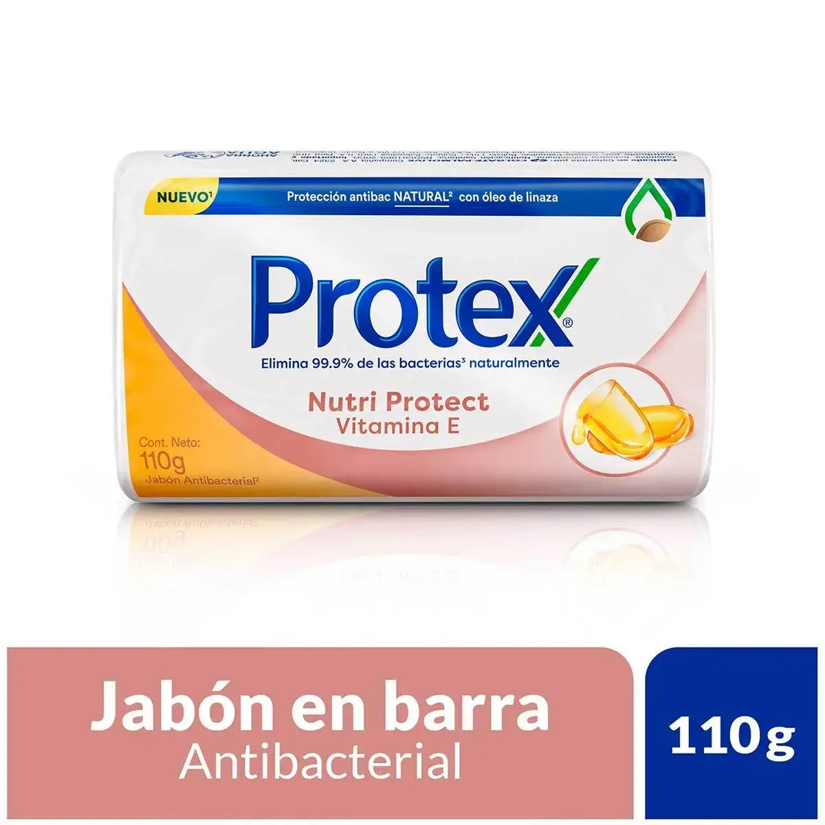 Jabón Antibacterial Protex Nutri Protect Vitamina E Barra x 110 gr