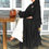 Miniature : 'Amal' Layered Chiffon Abaya - Black