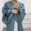 Miniatura: 'Amira' Puffy Kimono Abaya - Blue
