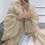 Miniatura: 'Amira' Puffy Kimono Abaya - Nude
