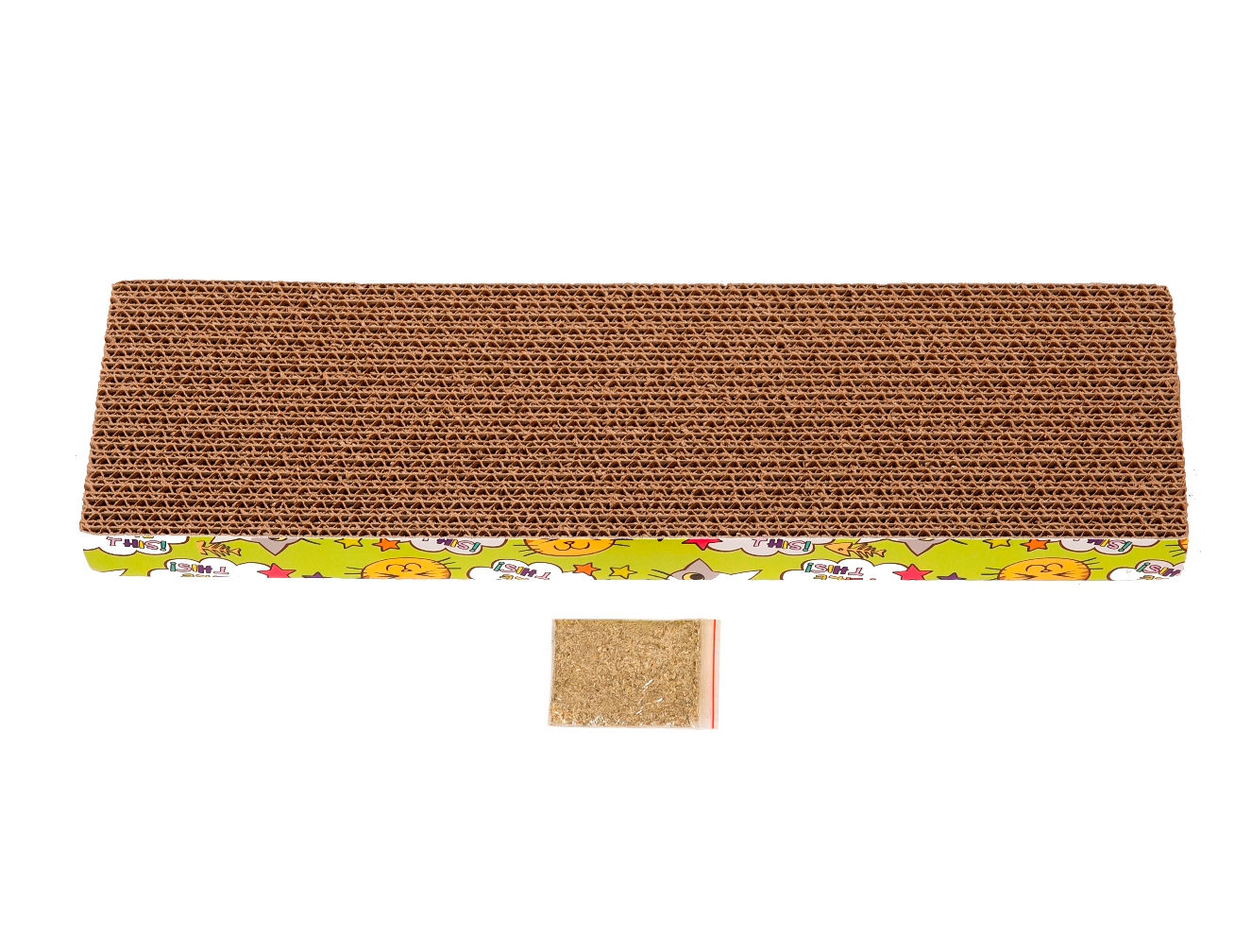 Cardboard Cat Scratcher with Catnip