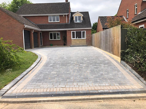 Block paving driveway