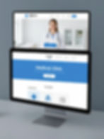 Layout de site médico para presença online profissional.