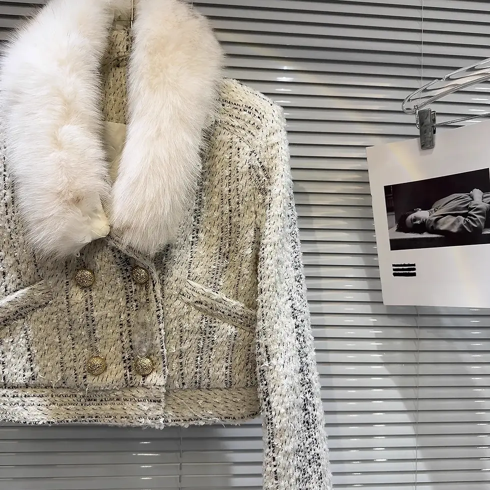 Küçük resim: Ceket  tilki yaka dokuma tüvit