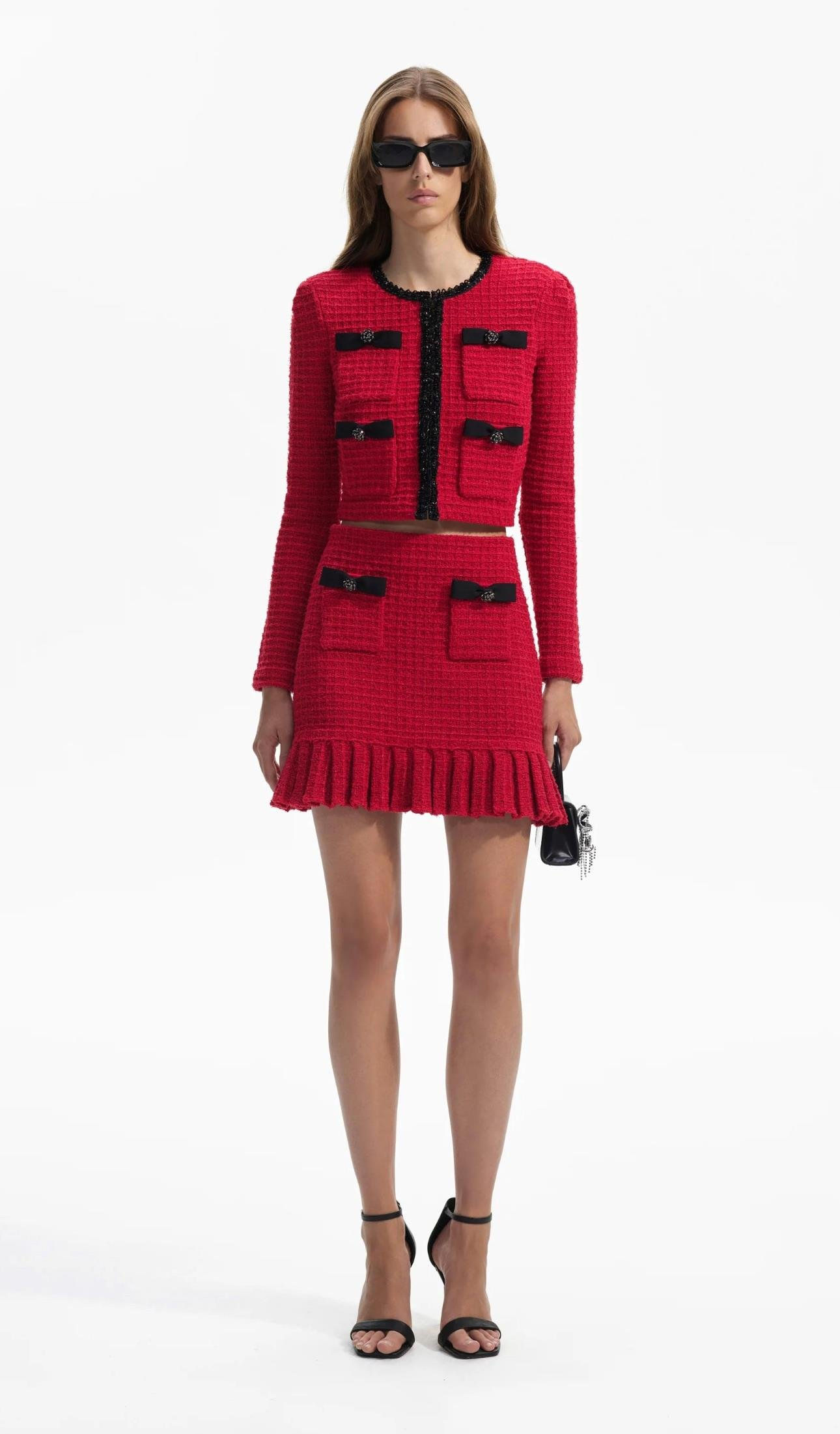 Tüvid Kırmızı Tasarım İthal Ceket