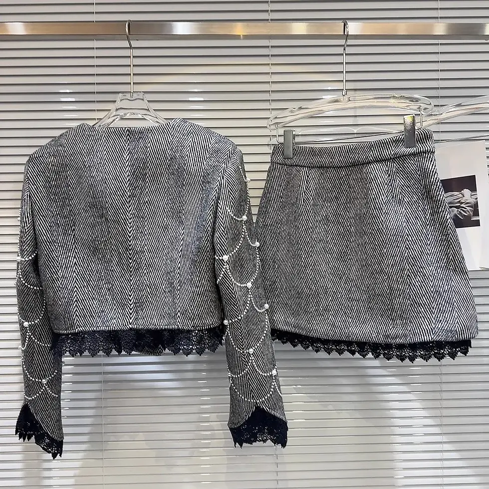 Küçük resim: İkili Takım Tüvit İthal Etek Ceket 248