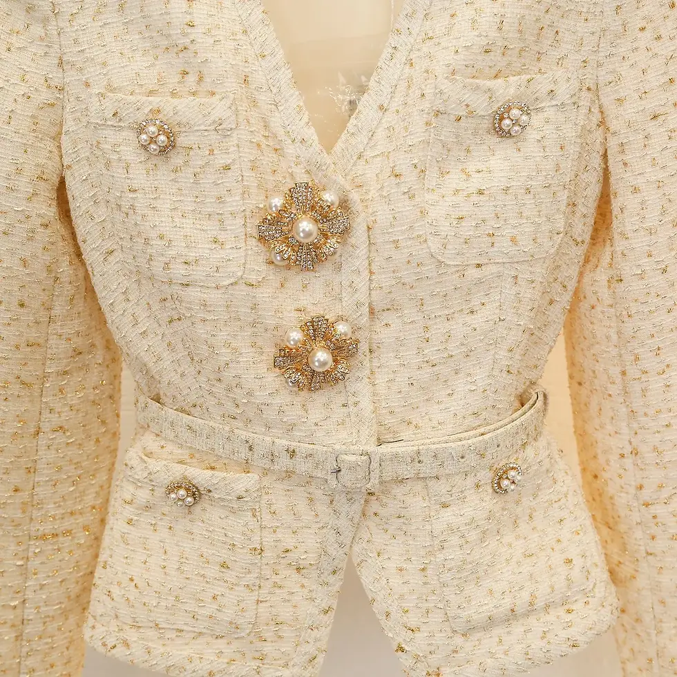 Küçük resim: İkili Takım Tüvit İthal Etek Ceket 347