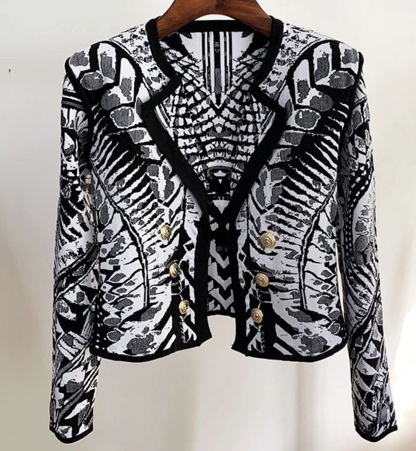 ZEBRA DESEN JAKARLI KISA CEKET