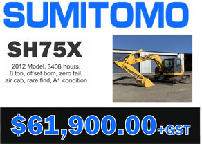 USED SUMITOMO SH75X EXCAVATOR CLEARANCE SALE!