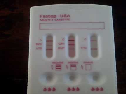 Drug testing in urine sample.