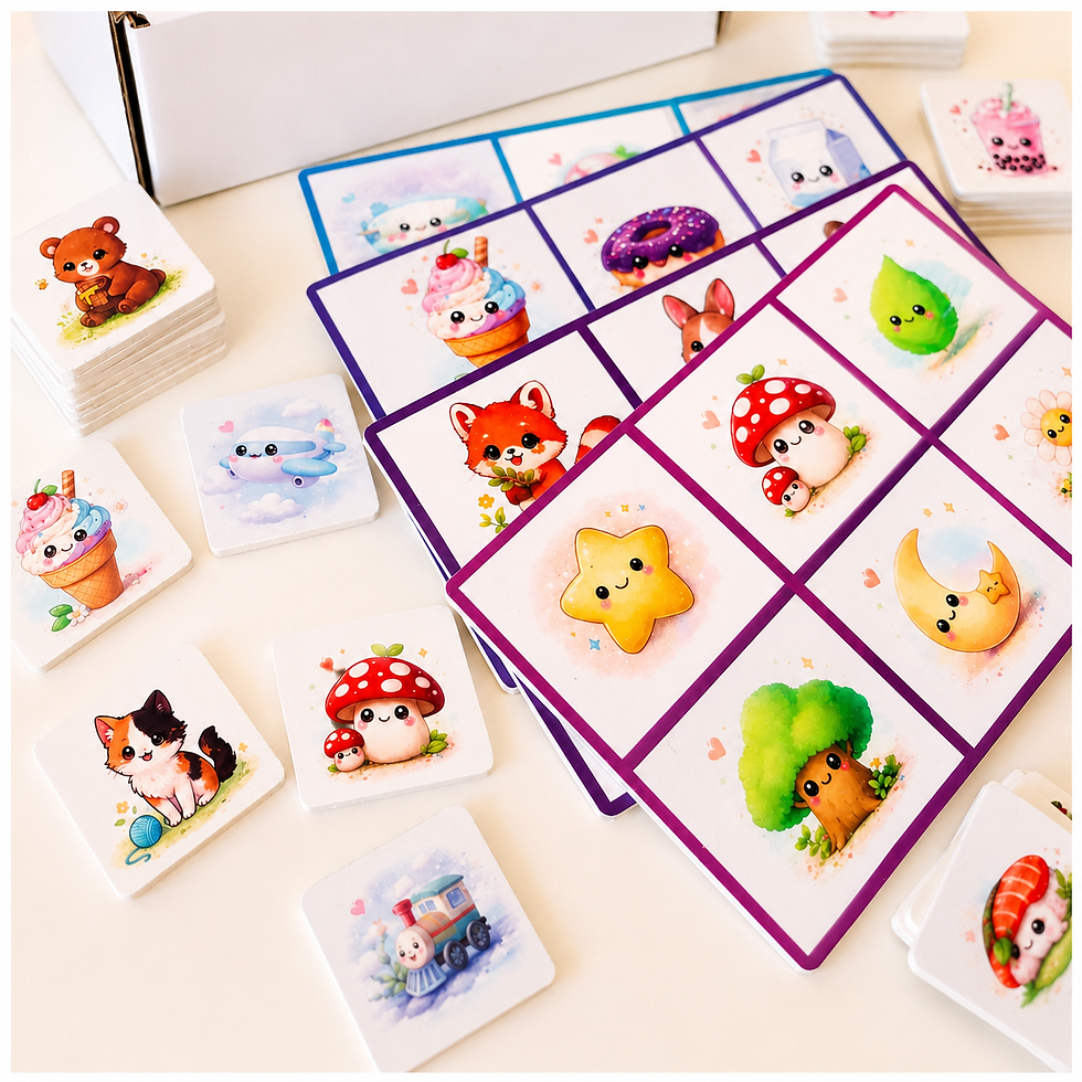 Miniature : Loto en bois - Kawaii