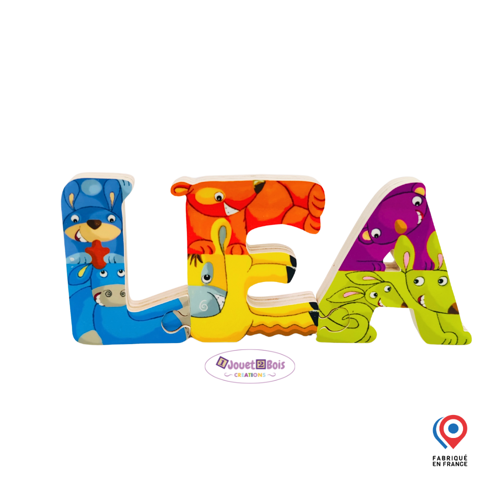 Le Puzzle Prénom en bois - 3 Lettres
