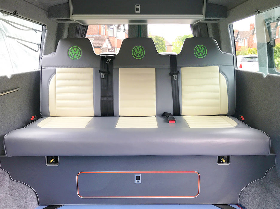 Natural Born Campers. Camper van conversions in South Manchester. Volkswagen T6 Transporter long wheelbase camper van.