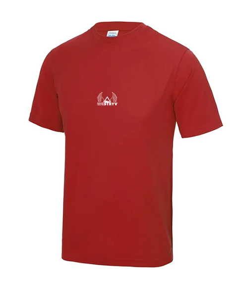 Red Unisex Short Sleaved Performance T-shirt