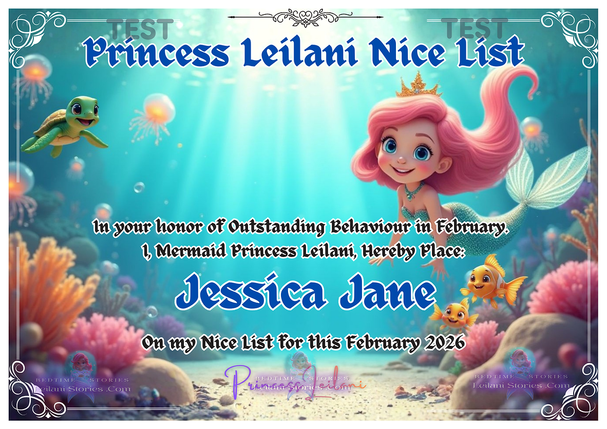 Mermaid Princess Nice List