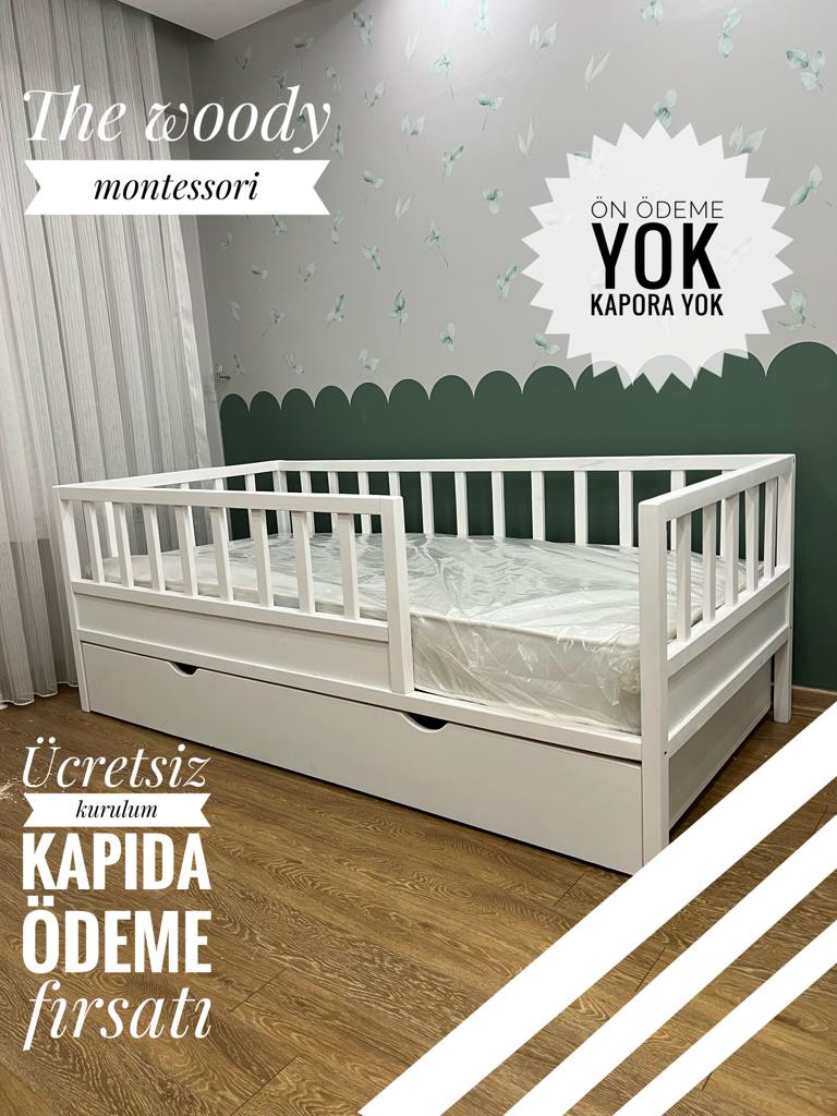 Küçük resim: PALMİYE Montessori Ahşap Karyola