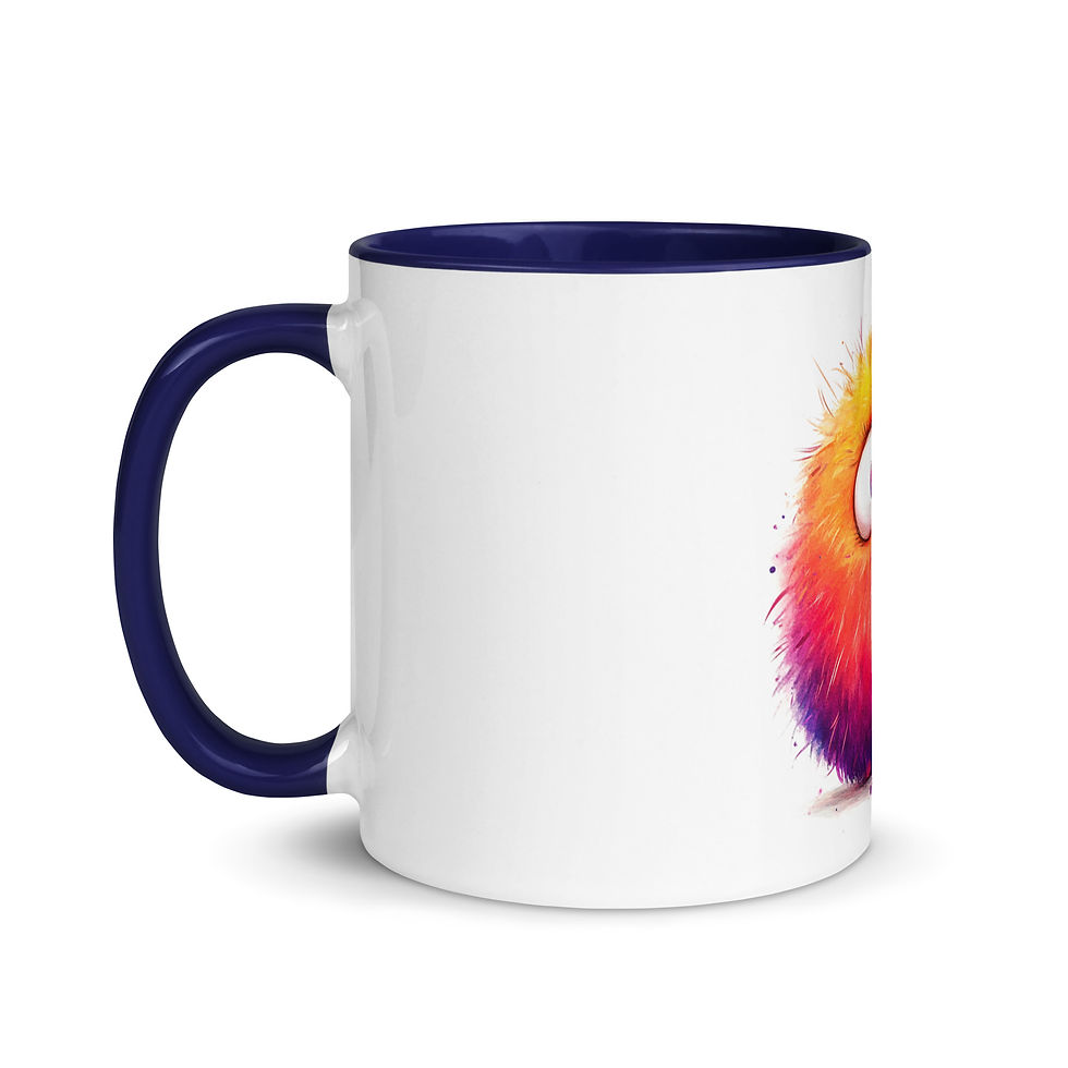 Surprised Sol™ Navy Blue & White Mug