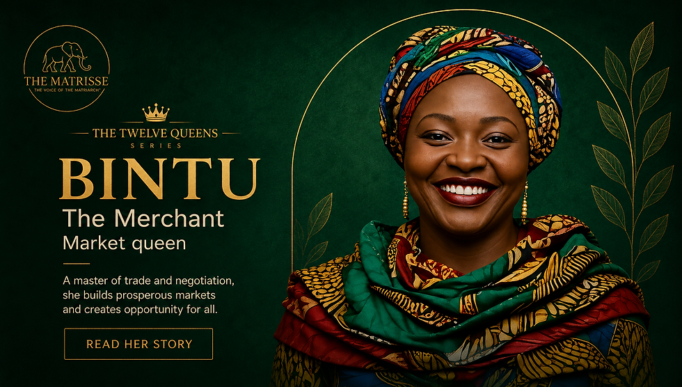 bintu-the-merchant-market-queen-the-twelve-queens-series-linkedin-poster