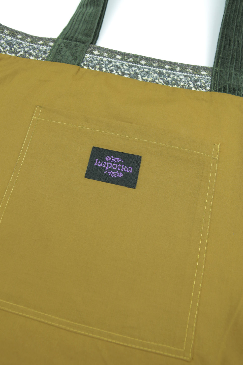 Miniatura: Torba khaki z żakardowej tkaniny PRL