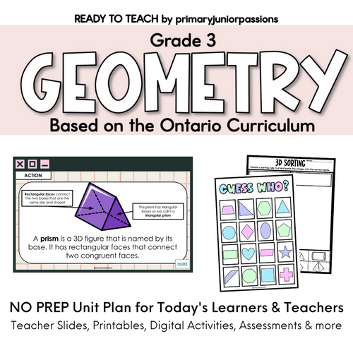 Ready to Teach Spatial Sense | Grade 3 Geometry Math Unit Plan ...